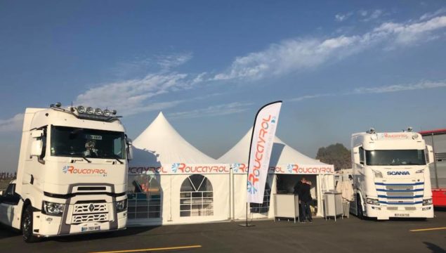 Stand Transports Roucayrol événement grand prix camions 2017